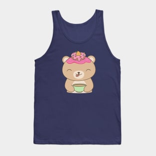 Kawaii Ice Cream Bear T-Shirt Tank Top